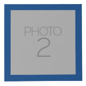 5 Photo Collageと青無地の王室のの縁ど1 フォトキューブ (右)