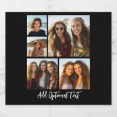 5 Photo Collageオプション文字- – カラー編集が可能 ビールラベル (シングルラベル)