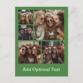 5 Photo Collageオプション文字- – カラー編集が可能 ポストカード (正面)