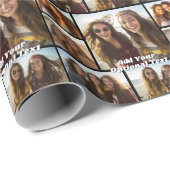 5 Photo Collageオプション文字- – ブラック編集が可能 ラッピングペーパー (ロールコーナー)