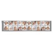 5 Photo Collage – 両方の方向に向いた写真 – グレー ショートテーブルランナー (横)