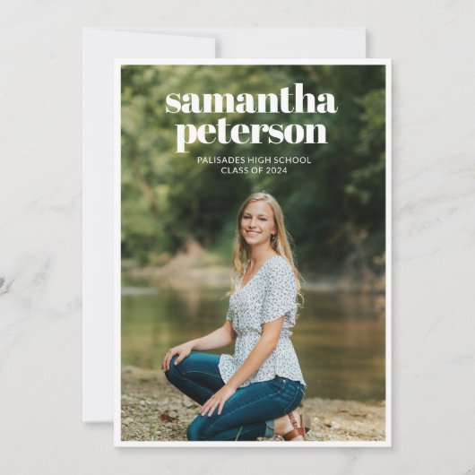 5 Photo Collage 2024の卒業発表 招待状 (正面)