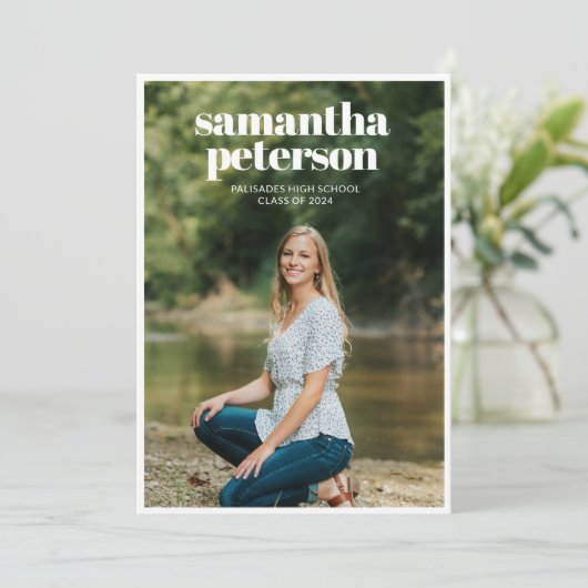 5 Photo Collage 2024の卒業発表 招待状 (スタンド正面)