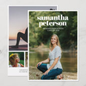 5 Photo Collage 2024の卒業発表 招待状 (正面/裏面)