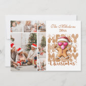  5 Photo Cute Gingerbread  Christmas  シーズンカード (正面)