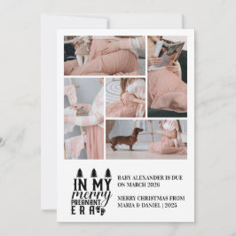 5 Photo In My Merry Pregnant Era Christmas シーズンカード
