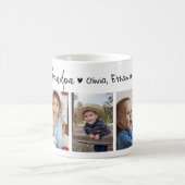 5 Photo Love You Grandpa Happy Father's Day 2023 コーヒーマグカップ (中央)