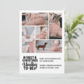 5 Photo Mommy to be Christmas Pregnancy  シーズンカード (スタンド正面)