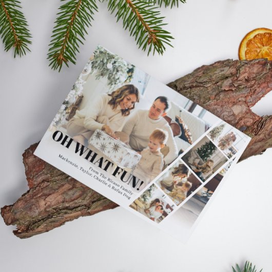 5 Photo Oh What Fun Christmas シーズンカード
