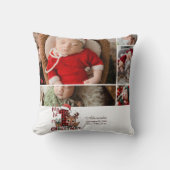 5 Photo Plaid Reindeer First Christmas クッション (正面)