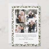 5 Photo Retro Christmas Hand Drawn Red Bow Ribbon シーズンカード (裏面)