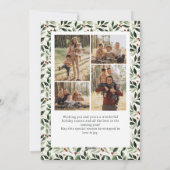 5 Photo Retro Christmas Hand Drawn Red Bow Ribbon シーズンカード (裏面)