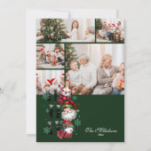 5 Photo Retro Santa & Friends Christmas シーズンカード (正面)