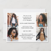 5 Photo Simple Modern Bold Class Year Graduation 案内状 (裏面)