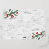 5 PHOTO Sparkleメリークリスマスグリーティング金ゴールド 箔シーズンカード (裏面)