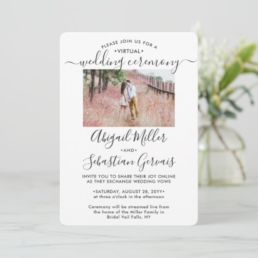 5 Photo Virtualの結婚Livestream Long Distance 招待状 (スタンド正面)