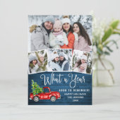 5 Photo What a Year Christmas Red Farmトラック シーズンカード (スタンド正面)