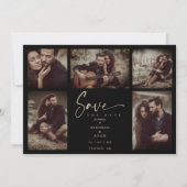 5 Photos Black Chic Trendy Collage Wedding Covid19 (正面)