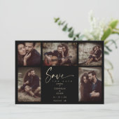 5 Photos Black Chic Trendy Collage Wedding Covid19 (スタンド正面)