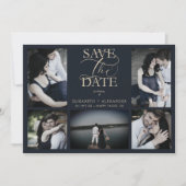 5 Photos Blue Chic Trendy Collage Wedding Covid19 (正面)