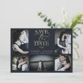 5 Photos Blue Chic Trendy Collage Wedding Covid19 (スタンド正面)