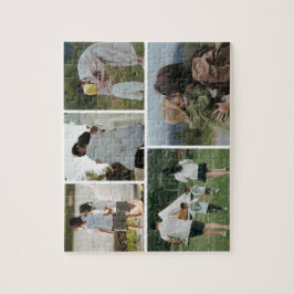 5 Photos Collage Personalized Family Jigsaw Puzzle ジグソーパズル