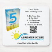 5 Rulesコレクション – マウスパッド (正面)