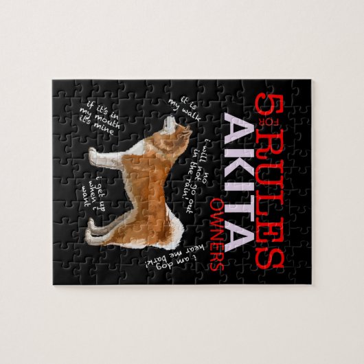 5 Rules for Akita Owners ジグソーパズル (横)