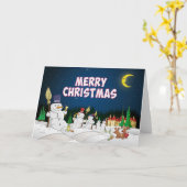 5 sneeuwpoppen wensen je prettige feestdagen カード (黄色い花)