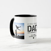 5 STAR DAD モダンでおしゃれな2枚の写真入り 父の日 マグカップ (正面左)