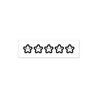 5 Star Smiling Stars Rating セルフインキングスタンプ