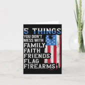 5 Things You Dont Mess With For Proud Patriotic Am カード (正面)
