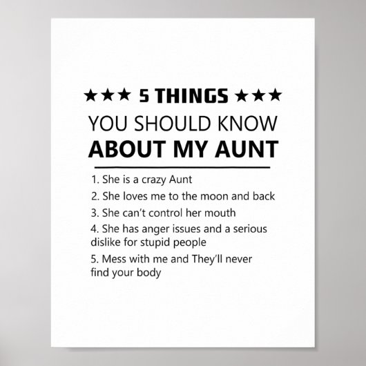 5 Things You Should Know About My Aunt Niece Nephe ポスター (正面)