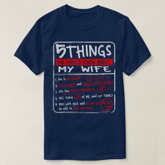 5 Things You Should Know About My Wife Husband Gif Tシャツ (デザイン正面)