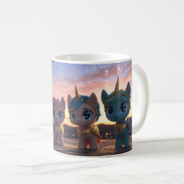 5 Unicornの金ゴールドコーヒーマグ コーヒーマグカップ