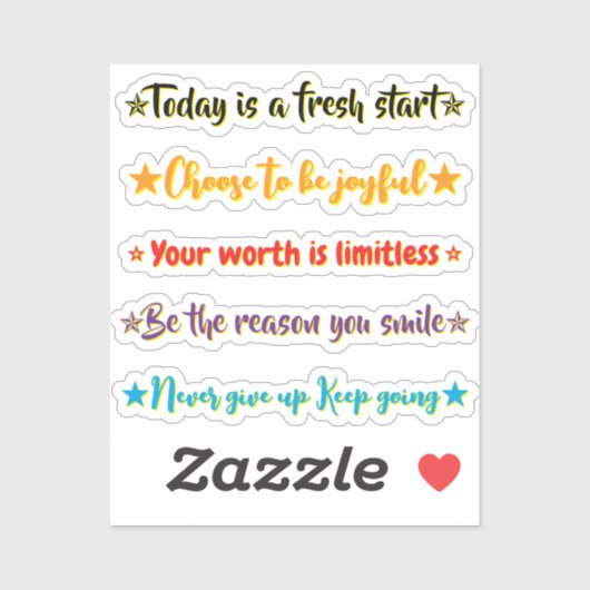 5 Uplifting Quotes | Motivational & Inspirational シール (シート)