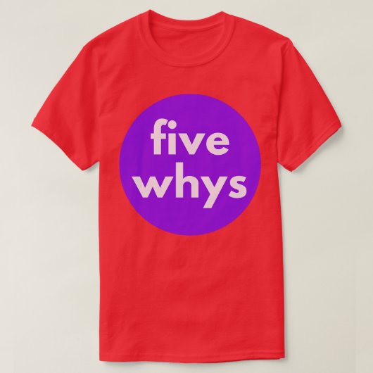 5 Whys 5 Whys根本原因分析 Tシャツ (デザイン正面)
