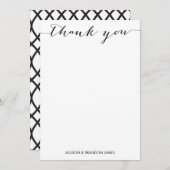 5 x7原稿のフォントのサンキューカード サンキューカード (正面/裏面)