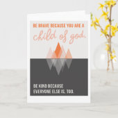 5"x7"のカードで勇気を出す カード (黄色い花)