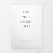 5"x7"の三つ結婚折り文字折りプログラム 三つ折りプログラム (カバー)