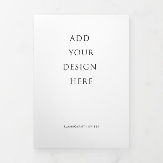 5"x7"の三つ結婚折り文字折りプログラム 三つ折りプログラム (カバー)