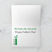 5"x7"ゴルフをテーマにした父の日カード シーズンカード (内部)