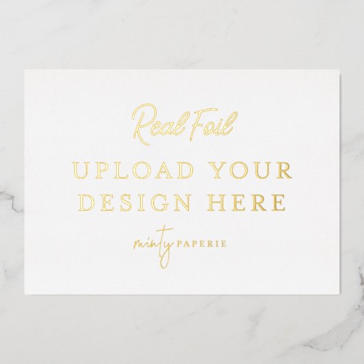 5"x7"ゴールドフォイルのランドスケーププリント – 自分で行う 箔招待状 (正面)