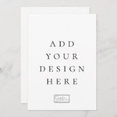 5"x7"垂直カード 招待状 (正面/裏面)