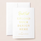 5"x7" 折りたたみ式ゴールドホイルプリント - 自分で作成 箔カード (裏面封筒付き)