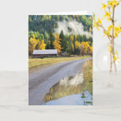 5"x7"折り畳みカード ||サニー秋水たまり カード (黄色い花)