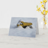 5"x7"折り畳みカード ||雪 カード (黄色い花)