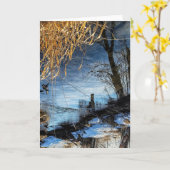 5"x7"折り畳みカード || Creek Reflection 16 カード (黄色い花)