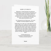 5"x7"折り畳みカード || Sunny Cottonwood カード (裏面)