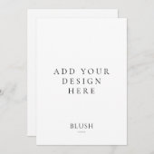 5"x7" 招待状カード印刷 招待状 (正面/裏面)